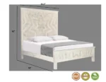 PRITI Solid Wood Platform Bed