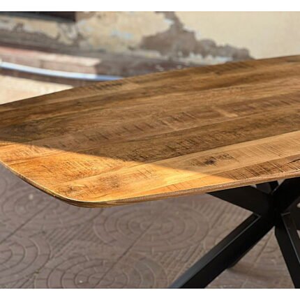 PRITI Oval Wood Dining Table 160x90 cm