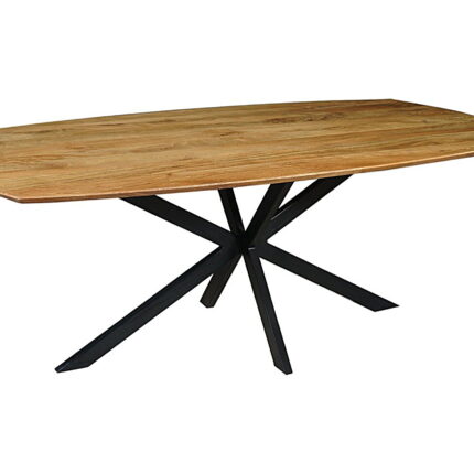 PRITI Oval Wood Dining Table 160x90 cm