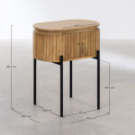 PRITI Wood Nightstand