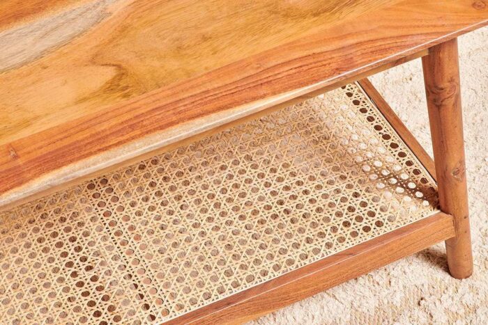 PRITI Cane Coffee Table