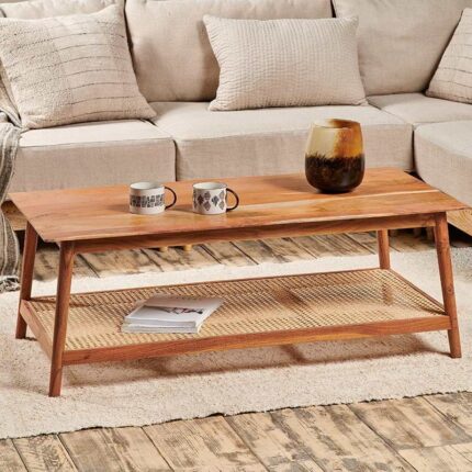 PRITI Cane Coffee Table