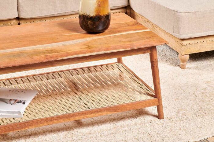 PRITI Cane Coffee Table