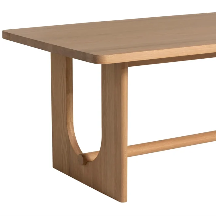 PRITI Neutral Wood 200cm Dining Table, Seats 4-6