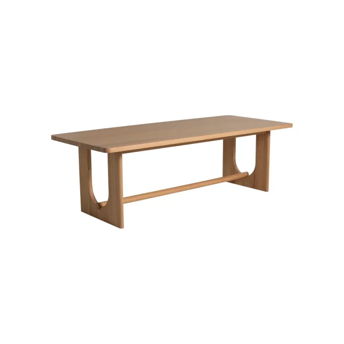 PRITI Neutral Wood 200cm Dining Table, Seats 4-6