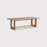 PRITI Neutral Wood 200cm Dining Table, Seats 4-6