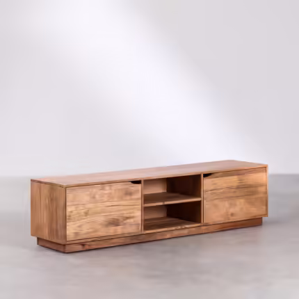 PRITI Wood TV Cabinet with Shelf