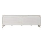 PRITI TV Unit Home Decor White Wood Metal