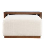 PRITI Sliding Ottoman w Caster Wheels and Table Top