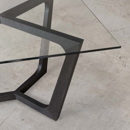 PRITI Rectangular Arc Dining Table | Coal