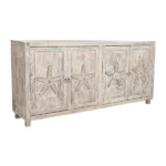 PRITI Starfish Design Buffet in Aged Wood and Golden Metal