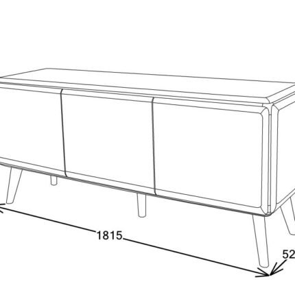 PRITI Hardwood Sideboard Buffet