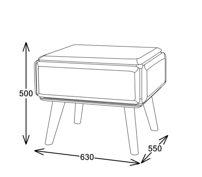 PRITI Hardwood Side Table