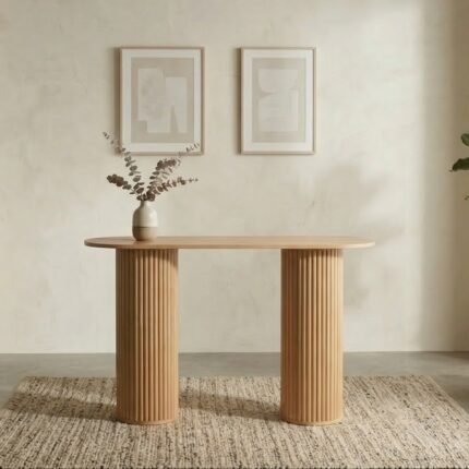 Console in Natural Solid Wood – PRITI