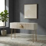 Console in White and Gold Wood – PRITI