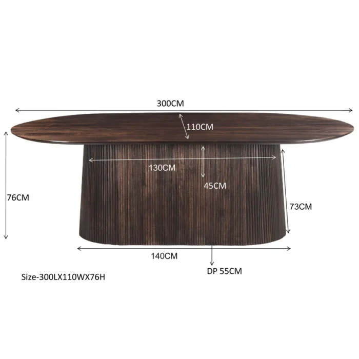 PRITI Oval Dining Table