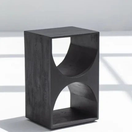 PRITI Black Painted Side Table