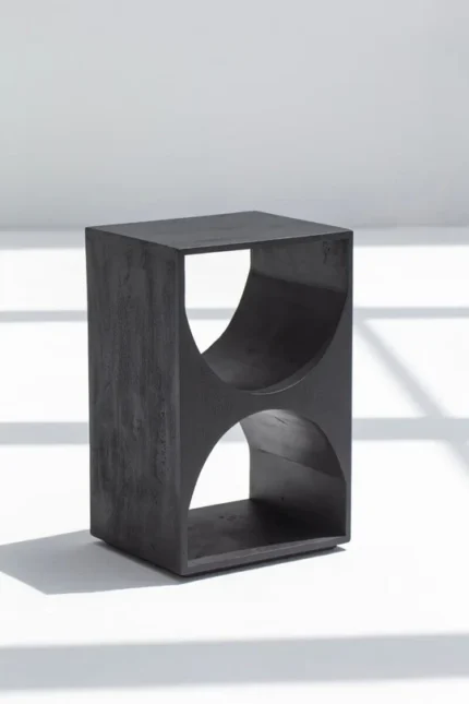 PRITI Black Painted Side Table