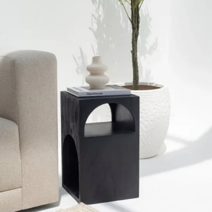 PRITI Black Painted Side Table