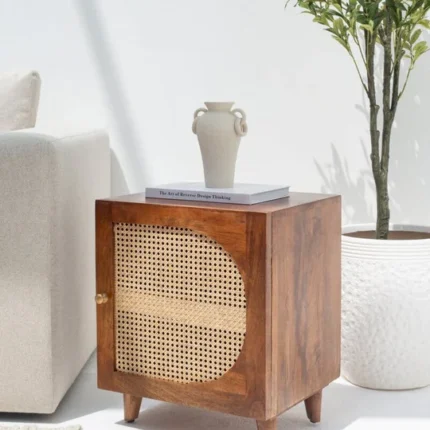 PRITI Wooden Bedside Table