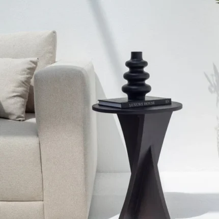 PRITI Black Painted Side Table