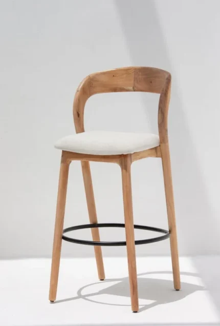 PRITI Wooden Bar Stool