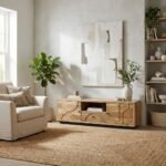 PRITI Tropical Home Decor Wood TV Stand (Solid Wood ) - Image 9