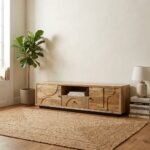PRITI Tropical Home Decor Wood TV Stand (Solid Wood ) - Image 3