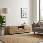 PRITI Tropical Home Decor Wood TV Stand (Solid Wood ) - Image 5