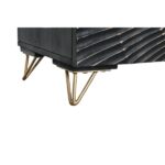 PRITI TV Stand in Black and Gold Wood