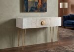 PRITI Console Table in Metal White