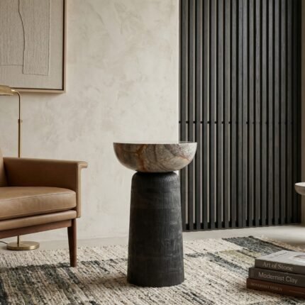 PRITI Marble Side Table Tall