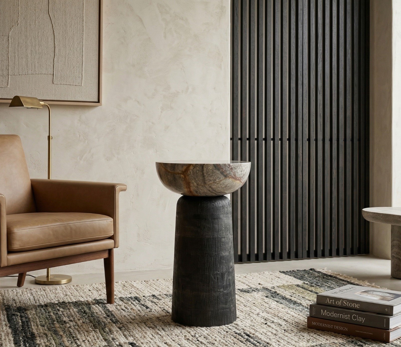 PRITI Marble Side Table Tall PRITI Marble Side Table Tall