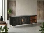 PRITI TV Unit Wooden Solid Black