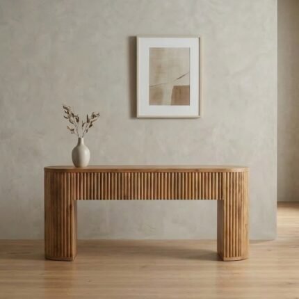 PRITI Wooden Straight Media Unit (Solid Wood )