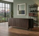 TV Unit Dark Brown Wood 175 cm (Solid Wood) – PRITI