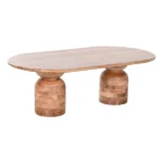 PRITI Contemporary Natural Wood Coffee Table Home Decor