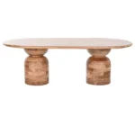 PRITI Contemporary Natural Wood Coffee Table Home Decor