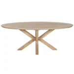 PRITI Oval Solid Wood Dining Table