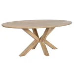 PRITI Oval Solid Wood Dining Table