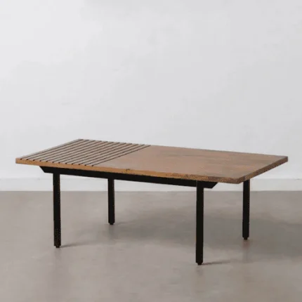 PRITI Coffee Table in Brown and Black Solid Wood
