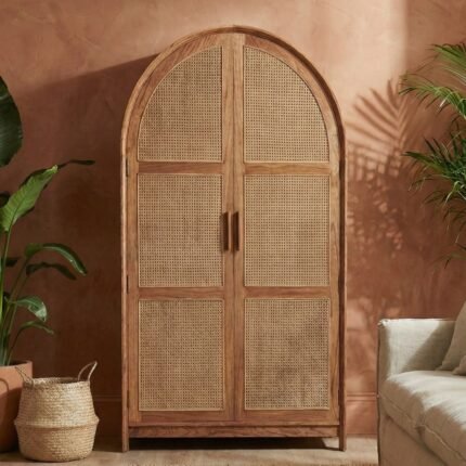 PRITI Cabinet Wood & Cane