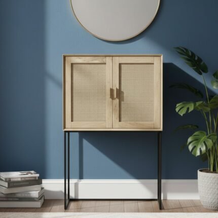 PRITI Wardrobe (Solid Wood with Cane)