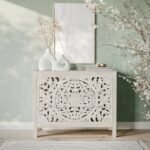 PRITI Handicraft Wooden Accent Chest (Solid Wood)