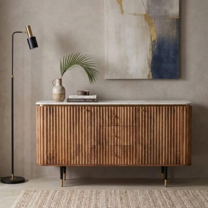 PRITI Sideboard with Drawers (Solid Wood )