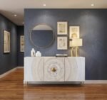 White Wooden Buffet with Metal legs – PRITI