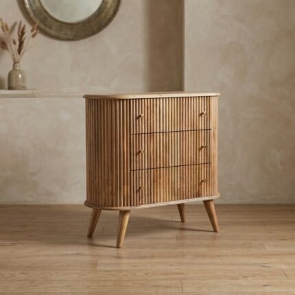 PRITI Wooden Nordic Chest (Solid Wood )