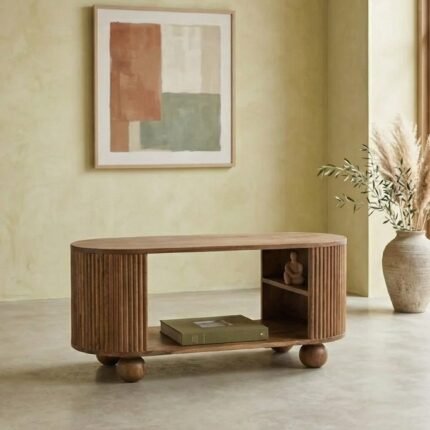 PRITI Ball Open Coffee Table (Solid Wood )