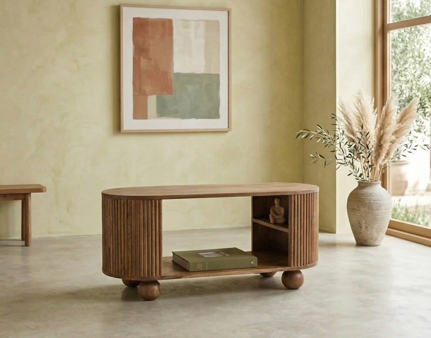 PRITI Ball Open Coffee Table (Solid Wood ) PRITI Ball Open Coffee Table (Solid Wood )