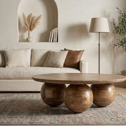 PRITI Ball Wooden Coffee Table